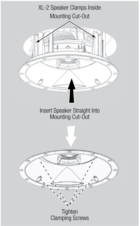 JBL Studio 2 8IC - Insert the speaker straight into the mounting opening