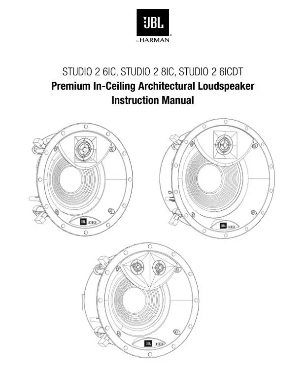 JBL Studio 2 8IC Manual