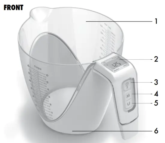 ACURITE 00930 Digital Kitchen Scale - Features1