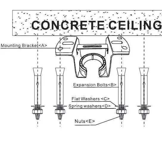COSTWAY ES10054 52 Inch Industrial Ceiling Fan 10