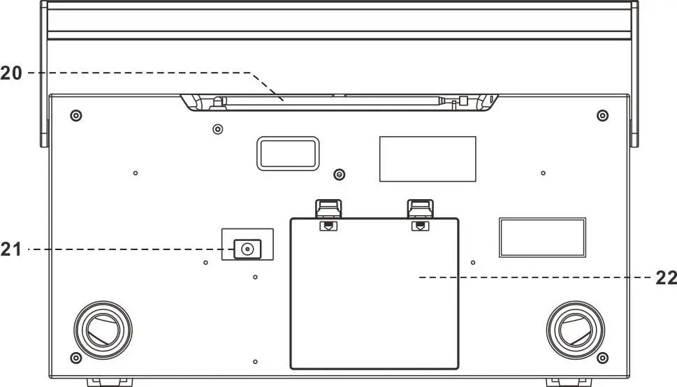 Lenco SCD-580SI Portable radio CD player Bluetooth USB - LOCATION OF CONTROLS 2