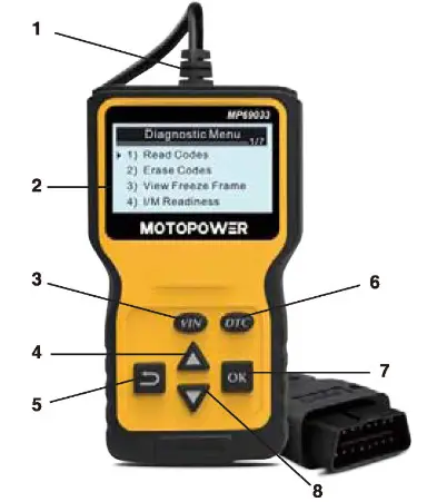MOTOPOWER MP69033 OBD2 Scanner Code Reader - fig