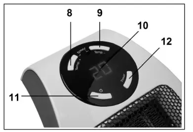 EUROM 340884 Heat Plug-In Ceramic Heater - Fig 1