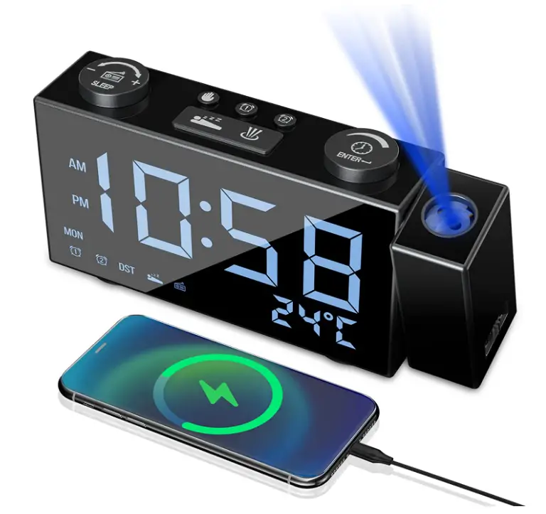 Juylux-Projection-Digital-Alarm-Clock-FM-Radio