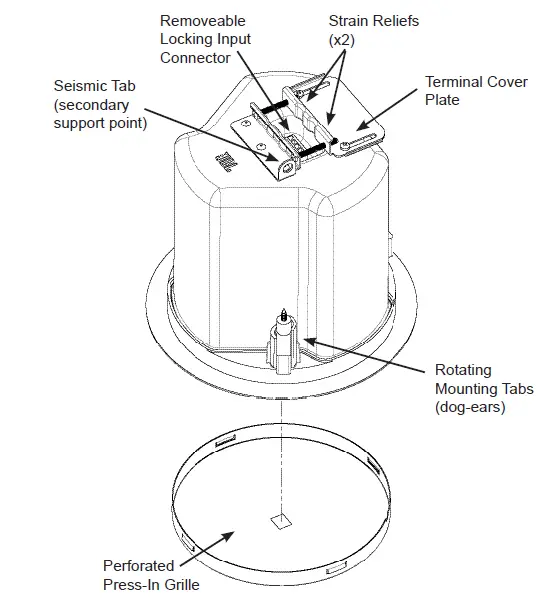 JBL Control 12C-T Control 10 Series Ceiling Loudspeakers fig 2