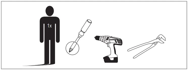 BVF Heating Solutions electric towel dryer - Necessary tools