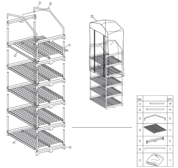 glitzhome-1429004161-74.75-Inch-H-5-Layers-Mini-PVC-Greenhouse-FIG1