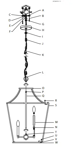Hunter Fan 19067 Laurel Ridge Pendant Light FIG 1