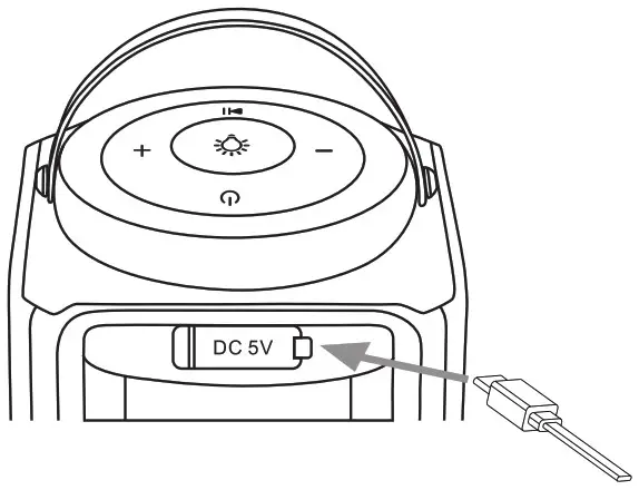 Shenzhen Hejiaxing Electronics AJ200 Flame Speaker - Charging insturctions