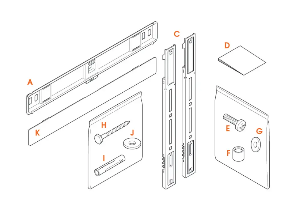 vogel s TVM 5405 Series Fixed TV Wall Mount fig 1