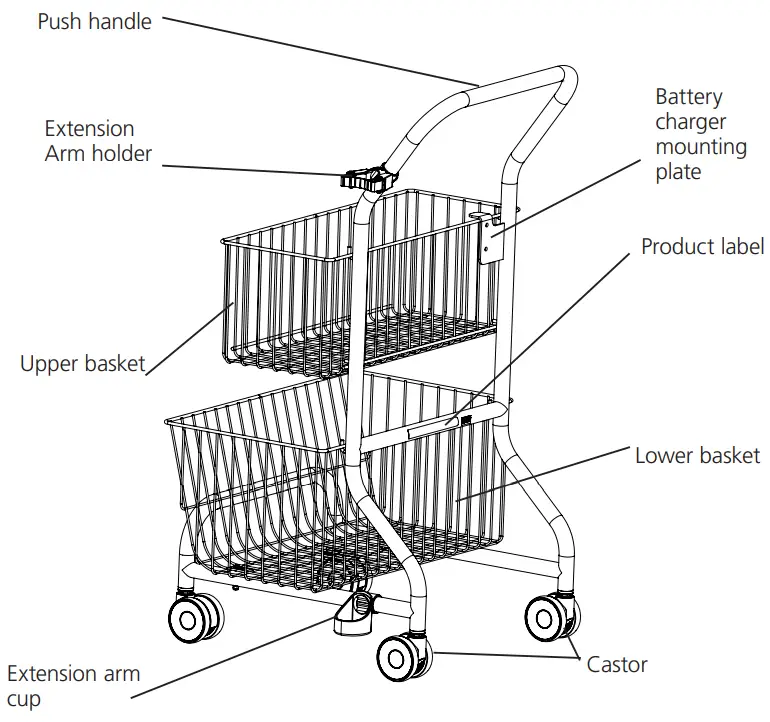 molift BM15501 Nomad Cart - Cart components