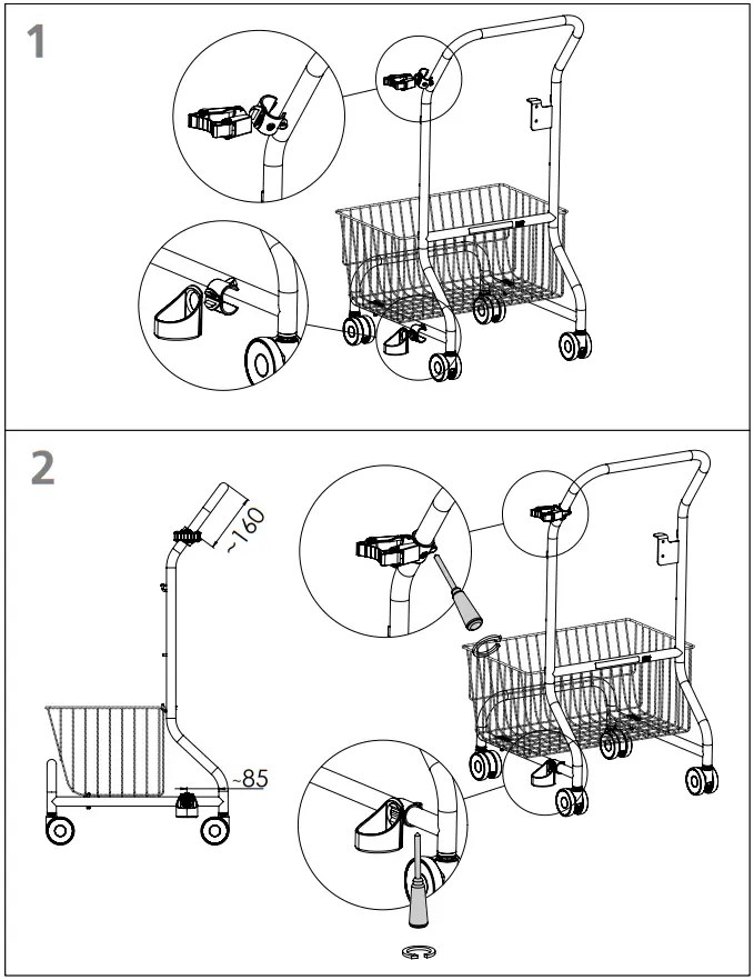 molift BM15501 Nomad Cart - Cup and arm holder
