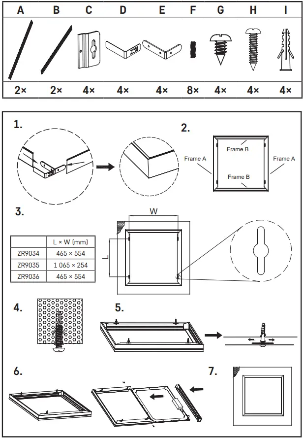 EMOS ZR9034 Frame for LED Panel Accessory