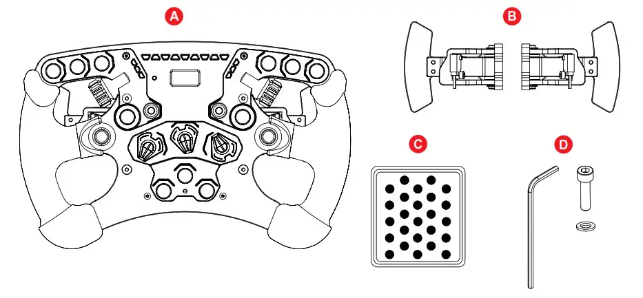 FANATEC ClubSport Steering Wheel Formula V2.5 - PACKAGE CONTENTS