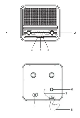 Vintage-RAD-V1-Wooden-AMFM-Radio-with-Bluetooth-and-AUX-IN-FIG-2