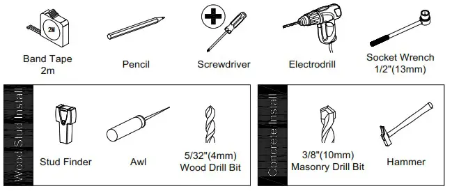 Mounting Dream MD2379 Single Stud Full Motion TV Mount - Before getting started 4