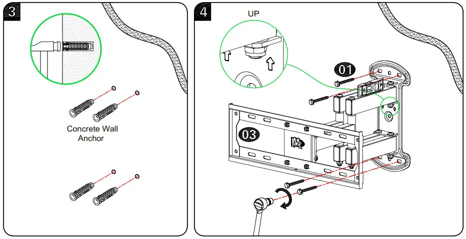 Mounting Dream MD2379 Single Stud Full Motion TV Mount - Solid Concrete Wall Installation 2