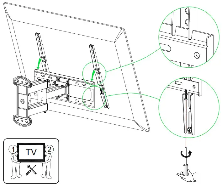 Mounting Dream MD2379 Single Stud Full Motion TV Mount - wall plate 2