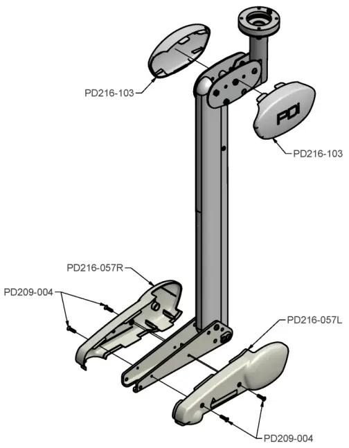 PDi 1400 Series ARMS Cover - CEILING MOUNTED ARM