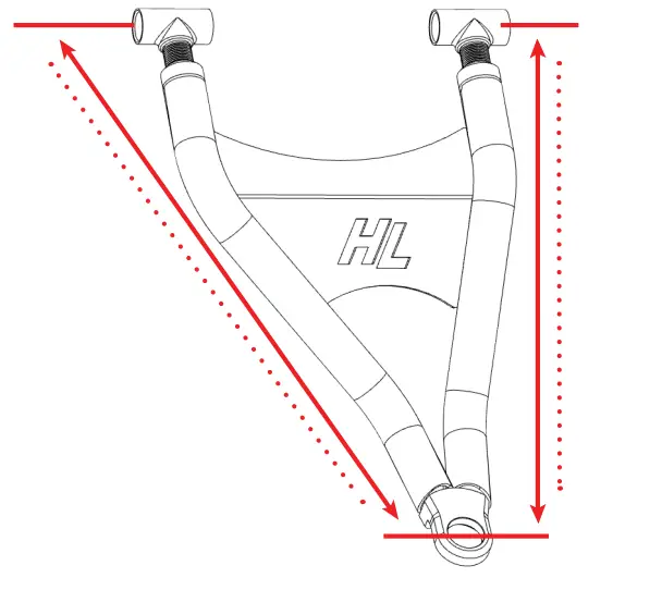 HL Polaris RZR 1000 Turbo S Front Forward Arms 38