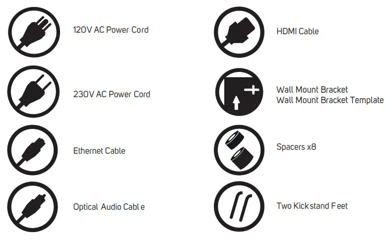 BLUE SOUND PULSE SOUNDBAR - Accessessories