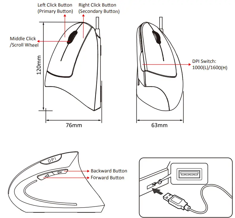 perixx-PERIMICE-513N-Ergonomic-Vertical-Mouse-fig-1