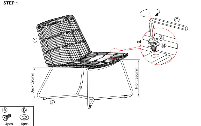 Kmart Bistro Chair - setup 1