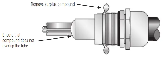 LARSON ELECTRONICS CGB-PXSS2K-NPB-20S-0.5IN Explosion Proof Cable Gland - Remove surplus compound