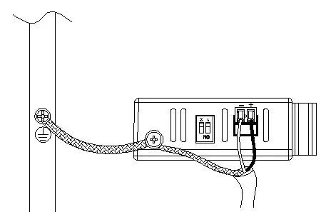 inhand ISE P Series Unmanaged Industrial Ethernet Switch - Power Connection Diagram 1