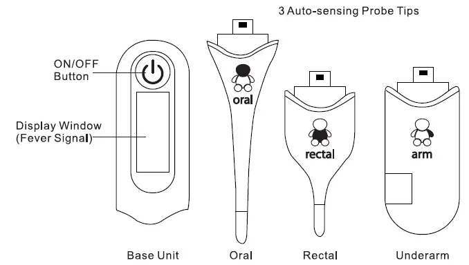 Fast Read Digital Clinical Thermometer Kd-1830 Instruction Manual