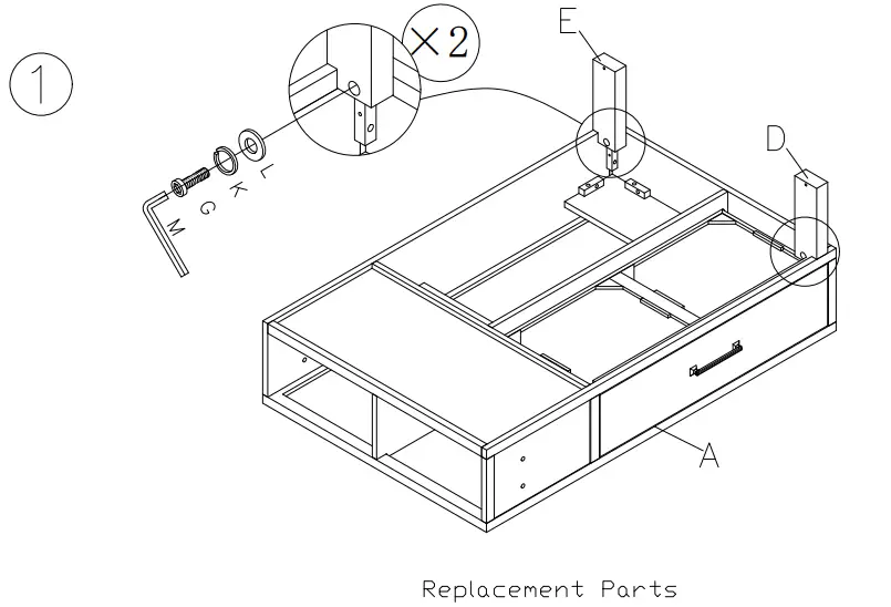 ASHLEY T949-9 Lift Top Cocktail Table - fig 2