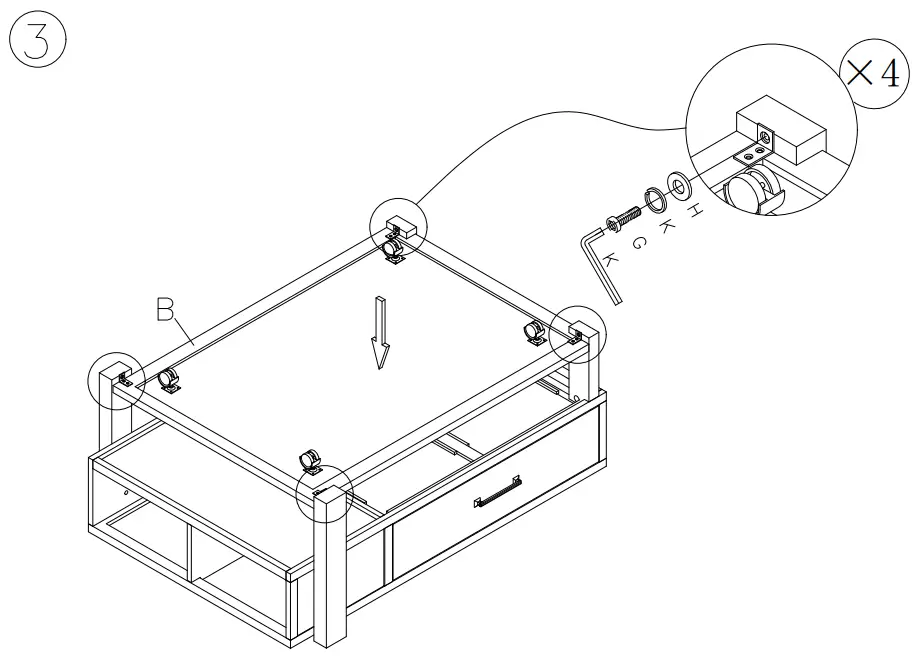 ASHLEY T949-9 Lift Top Cocktail Table - fig 4