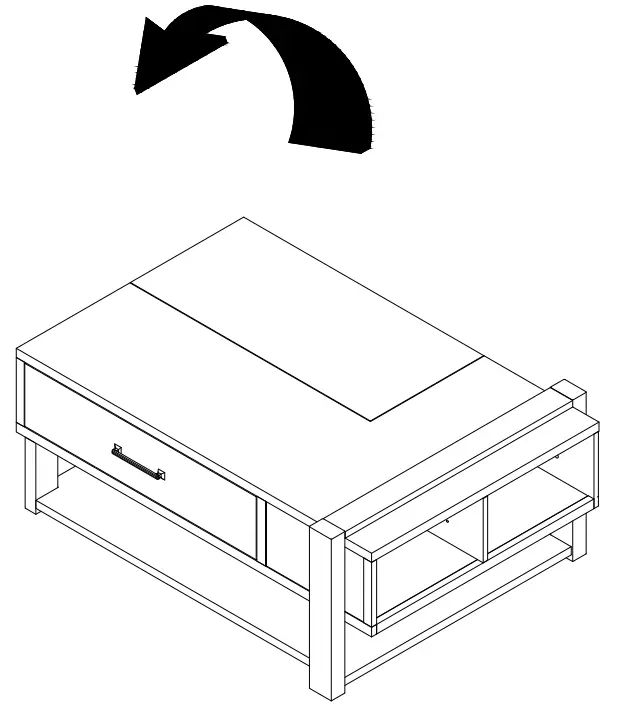 ASHLEY T949-9 Lift Top Cocktail Table - fig 6