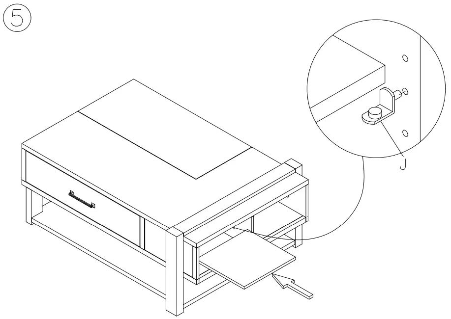 ASHLEY T949-9 Lift Top Cocktail Table - fig 7