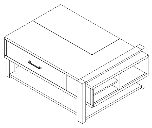 ASHLEY T949-9 Lift Top Cocktail Table - fig 8