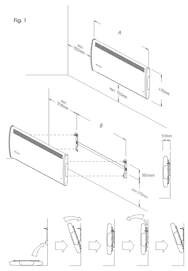 CONSORT PSL050 PSL Series White Wireless Controlled Panel Heater-fig1