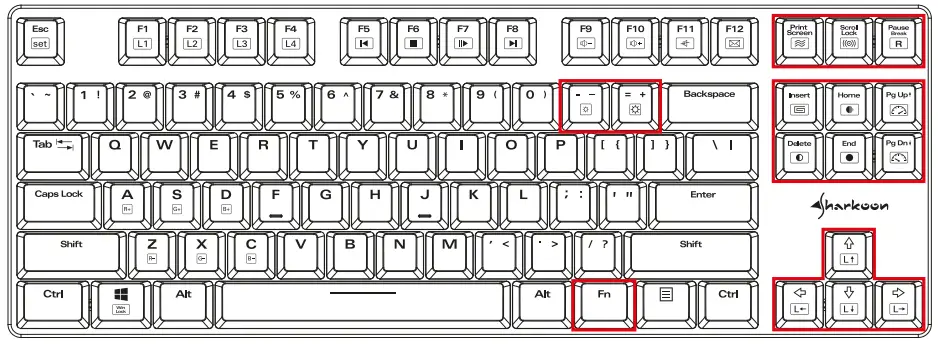 Sharkoon PureWriter TKL RGB Red Gaming Keyboard-fig2