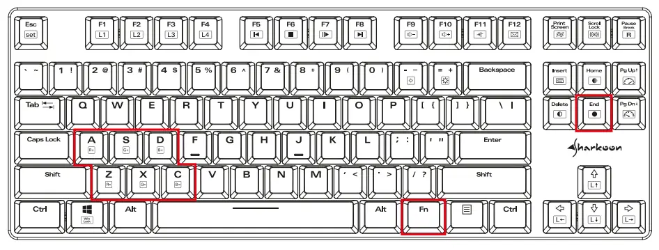 Sharkoon PureWriter TKL RGB Red Gaming Keyboard-fig3