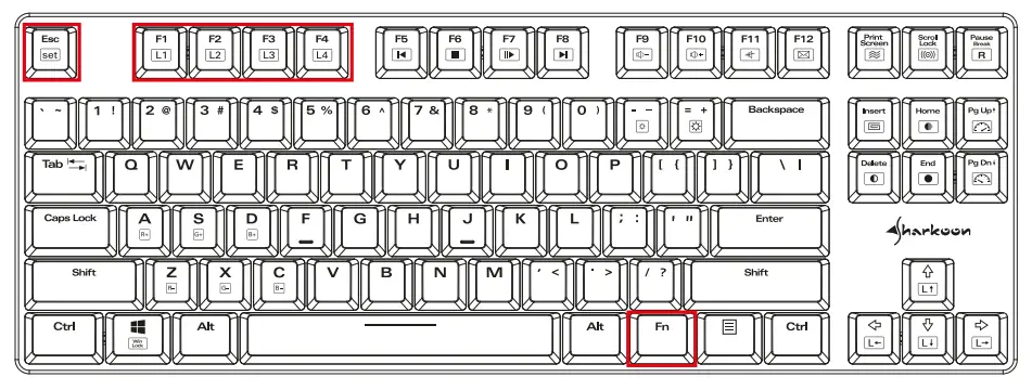 Sharkoon PureWriter TKL RGB Red Gaming Keyboard-fig4