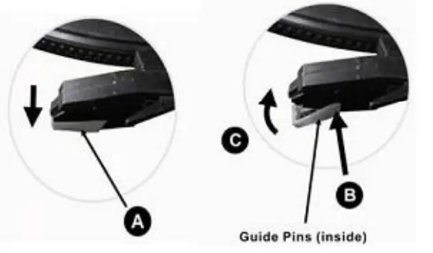 Lenco TT 110 Turntable with Bluetooth Reception and Built in Speakers - locks into the tip position.