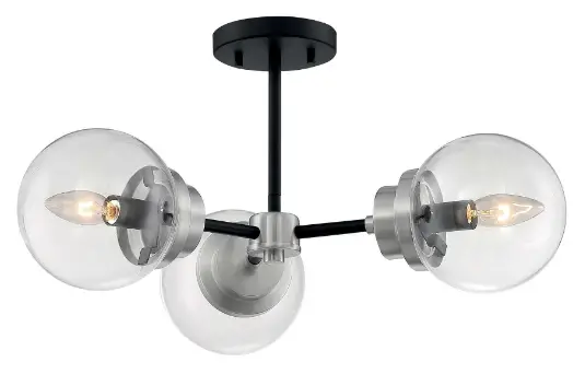 PROGRESS LIGHTING P350235 3-Light Semi-Flush