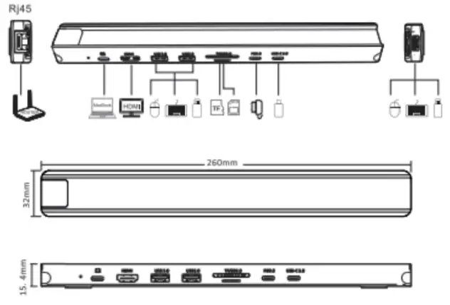 Choetech HUB-M43 USB Type-C HUB Ethernet - Package contents