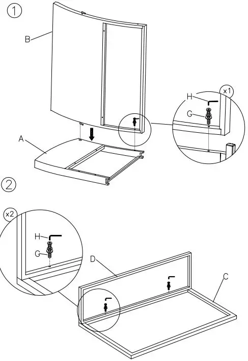 ASHLEY P351035 East Brook Outdoor Loveseat With Table-FIG3
