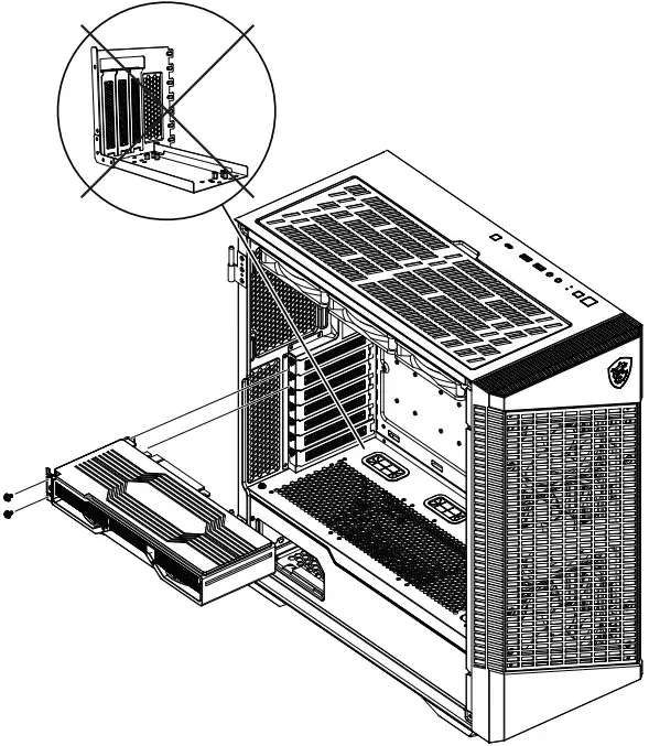 Graphics Card horizontal Installation