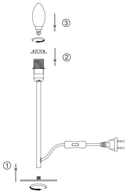 rusta 91501210 Lamp Base - Assembling
