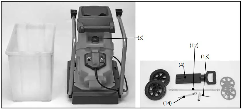 DRAPER 97973 230V RAPID Garden Shredder - UNPACKING AND CHECKING 4