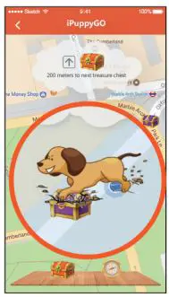 PAWBO iPuppyGo Smart Pet Activity Tracker Installation Guide - Tap on treasure chest