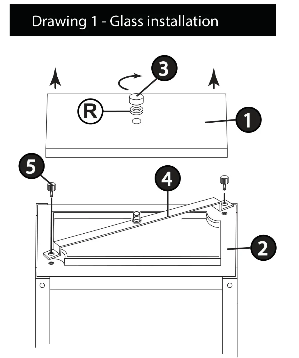 HINKLEY 2591 Max Medium Post Top or Pier Mount Lantern - Drawing 1 - Glass installation