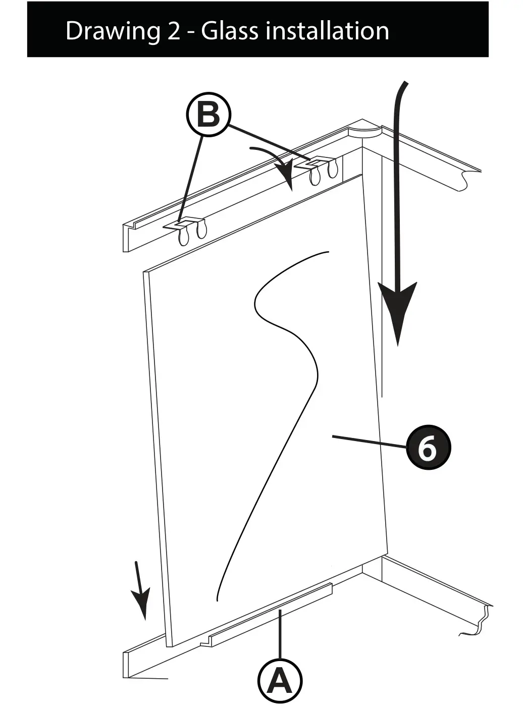 HINKLEY 2591 Max Medium Post Top or Pier Mount Lantern - Drawing 2 - Glass installation