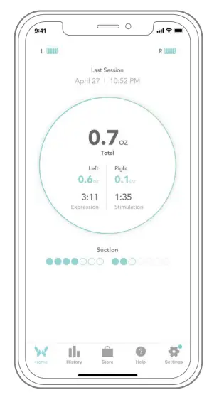 Willow Wearable Breast Pump - app